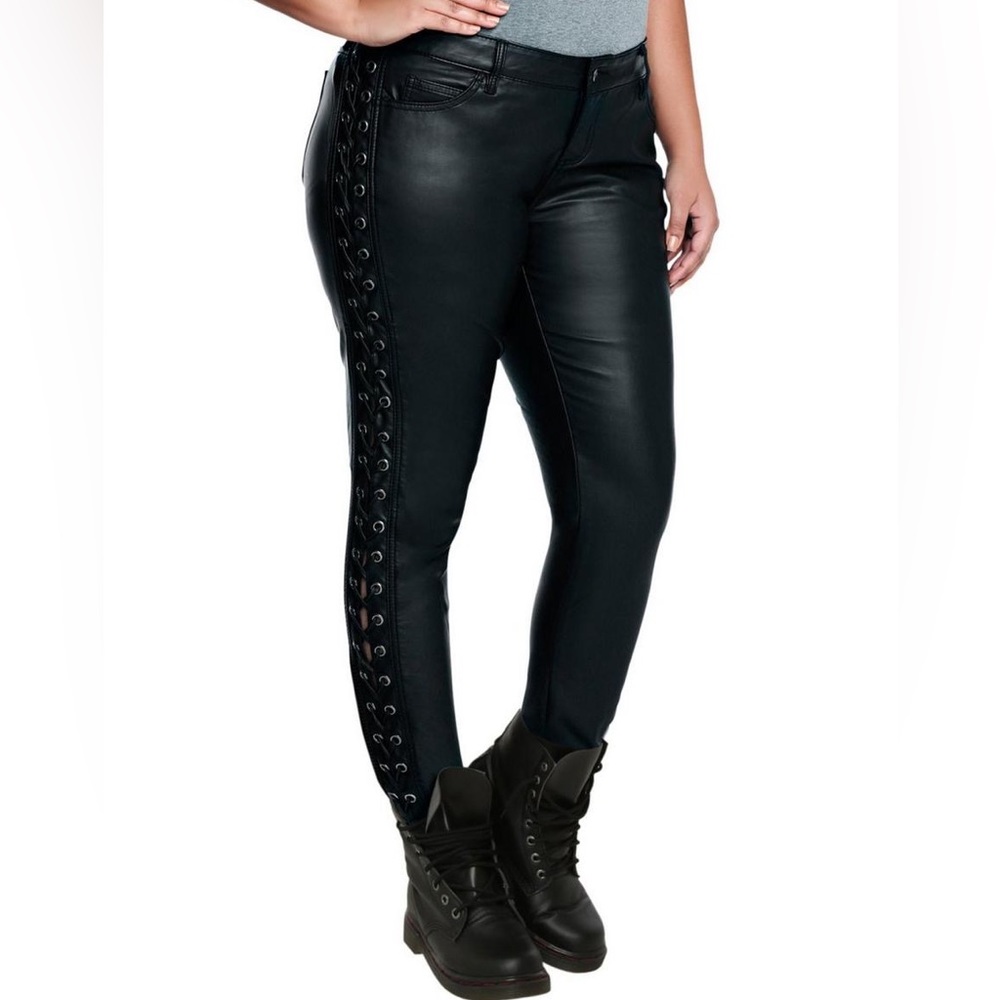 Lace up leather Tripp NYC pants